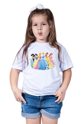 Imagem de Camiseta Infantil Menina Princesas Princesa  Principe