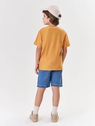 Imagem de Camiseta Infantil Menino Com Bolso Caramelo Catavento