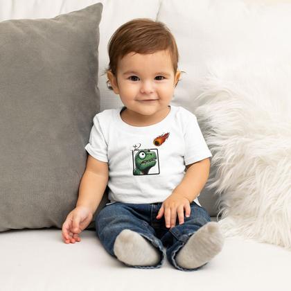 Imagem de Camiseta Infantil Menino Menina TRex JoKenPô  Extinção Dino