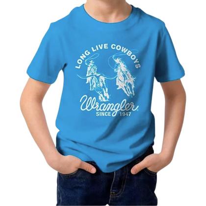 Imagem de Camiseta Infantil Meninos Wrangler Azul WMJ5603