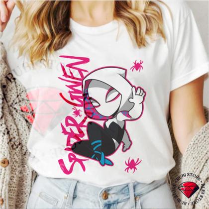 Imagem de Camiseta Infantil OU Adulto até G2 Spider Gwen Aranhaverso
