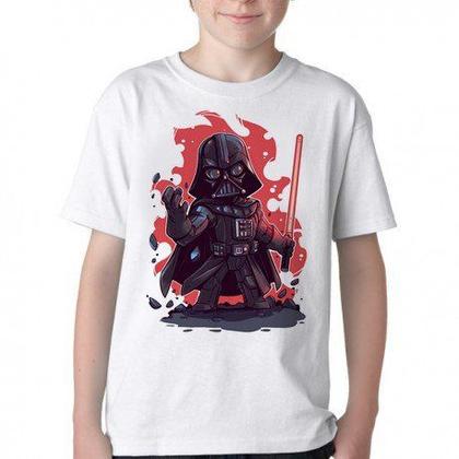 Imagem de Camiseta Infantil ou adulto Darth Vader Fogo Blusa Criança todos tamanhos