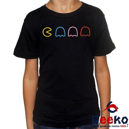 Imagem de Camiseta Infantil Pac Man 100% Algodão Geeko