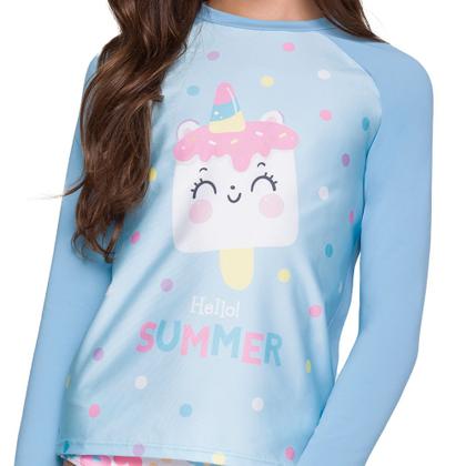 Imagem de Camiseta Infantil Selene Estampada UV50 Modelagem Slim