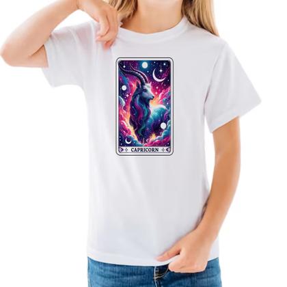 Imagem de Camiseta Infantil Signo Carta Taro Capricornio