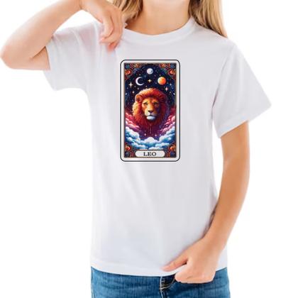 Imagem de Camiseta Infantil Signo Carta Taro Leao