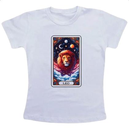 Imagem de Camiseta Infantil Signo Carta Taro Leao