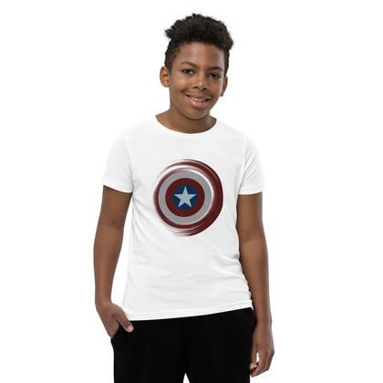 Imagem de Camiseta Infantil Unissex Capitão América Escudo