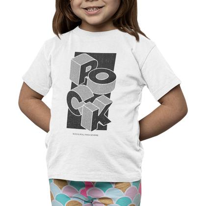 Imagem de Camiseta Infantil Unissex Menino Menina Rock Pra Sempre