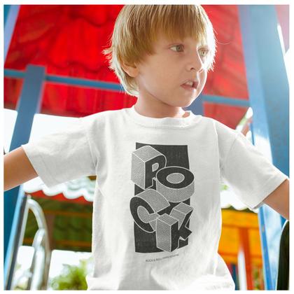 Imagem de Camiseta Infantil Unissex Menino Menina Rock Pra Sempre