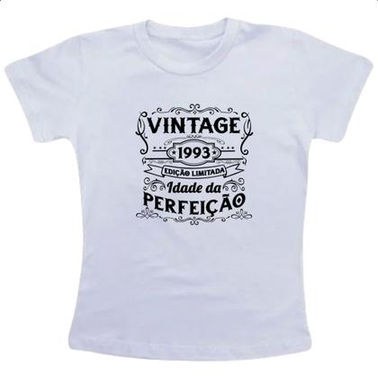 Imagem de Camiseta Infantil Vintage idade perfeicao 1993