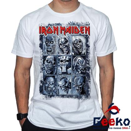 Imagem de Camiseta Iron Maiden 100% Algodão Rock Geeko