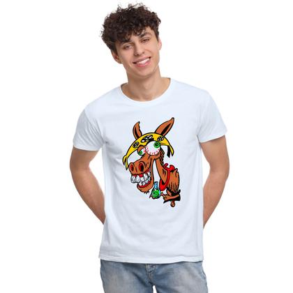 Imagem de Camiseta Jumento Louco Camisa Personalizada Blusa Adulto Algodão com Poliéster