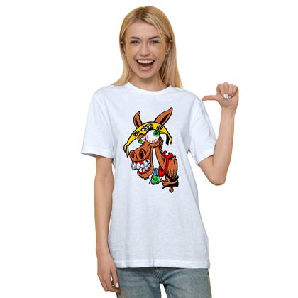 Imagem de Camiseta Jumento Louco Camisa Personalizada Blusa Adulto Algodão com Poliéster