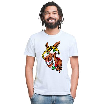 Imagem de Camiseta Jumento Louco Camisa Personalizada Blusa Adulto Algodão com Poliéster