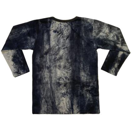 Imagem de Camiseta Juvenil Look Jeans Tie-Dye Manga Longa Preto - PRETO - 6