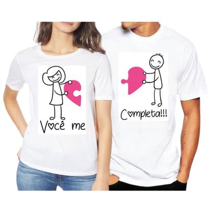 Imagem de Camiseta Kit Dia Dos Namorados Casal Unissex Love Blusa Amor Presente