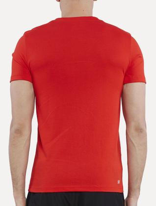 Imagem de Camiseta Lacoste Masculina Jersey Sport 3D Logo Laranja Escuro