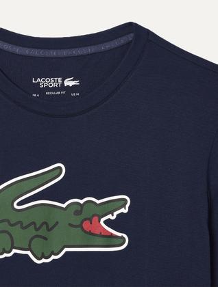Imagem de Camiseta Lacoste Masculina Regular Sport Dry Print Croco Azul Marinho