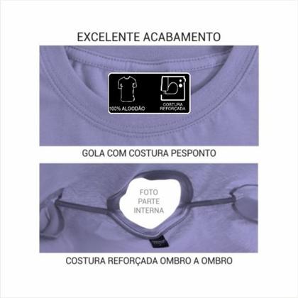 Imagem de Camiseta Lilás Camisa Masculina Básica 100% Algodão 30.1 Premium