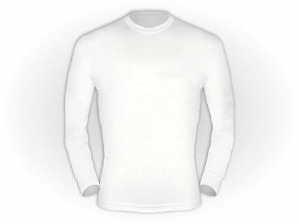 Imagem de Camiseta Lisa Manga Longa Adulto Poliéster Branca