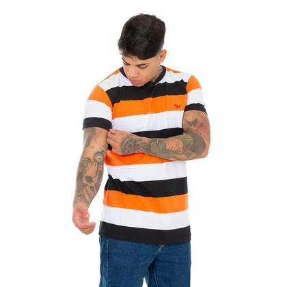 Imagem de Camiseta Listrada Ridens Estilo Clássico em Apenas 1 Peça