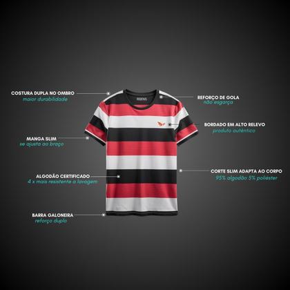 Imagem de Camiseta Listrada Ridens Estilo Clássico em Apenas 1 Peça