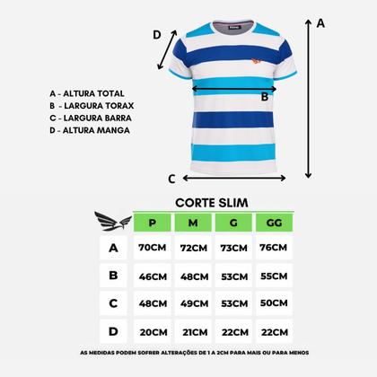 Imagem de Camiseta Listrada Ridens Estilo Clássico em Apenas 1 Peça