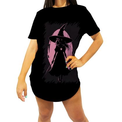 Imagem de Camiseta Longline Bruxa Halloween Rosa 16