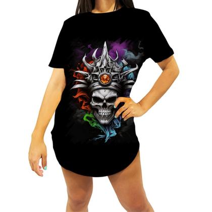 Imagem de Camiseta Longline Mago Caveira Trevas Magia 6