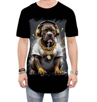 Imagem de Camiseta Longline Pitbull com Headphones 8