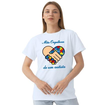 Imagem de Camiseta Mãe Orgulhosa Autista Autismo Camisa Personalizada Blusa Adulto Algodão com Poliéster