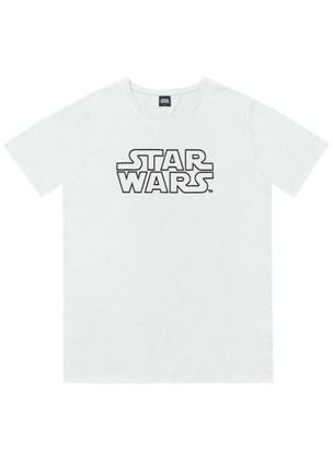 Imagem de Camiseta Manga Curta Adulto Unissex Star Wars Branca - Fakini