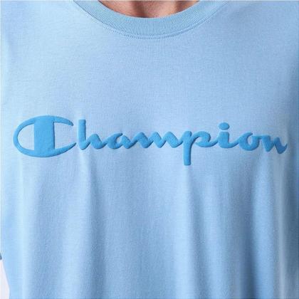 Imagem de Camiseta Manga Curta Champion Malhão Script Azul Claro
