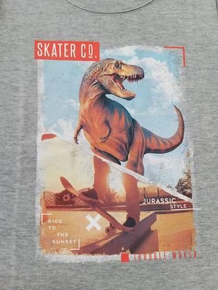 Imagem de Camiseta Manga Curta Infantil Masculina Dinossauro - Malwee Kids