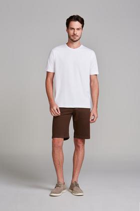 Imagem de Camiseta Manga Curta Malha Básica Slim Fit - Branco