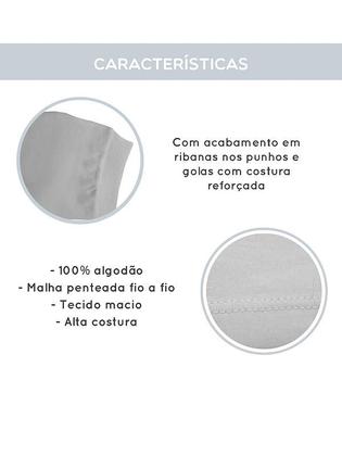Imagem de Camiseta Manga Longa Baby Deluxe 2 Anos Branco Lisa Algodão