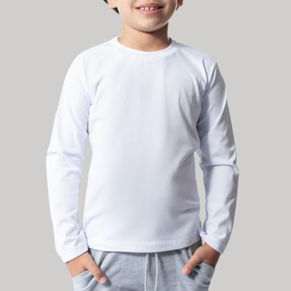 Imagem de Camiseta Manga Longa Blusa Infantil 100% Algodão