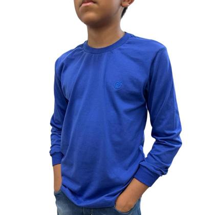 Imagem de Camiseta Manga longa Infantil Juvenil Menino T-shirt Básica