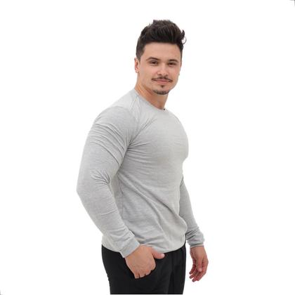 Imagem de Camiseta Manga Longa Masculina em Algodão Casual e Básica Versátil para o Dia a Dia