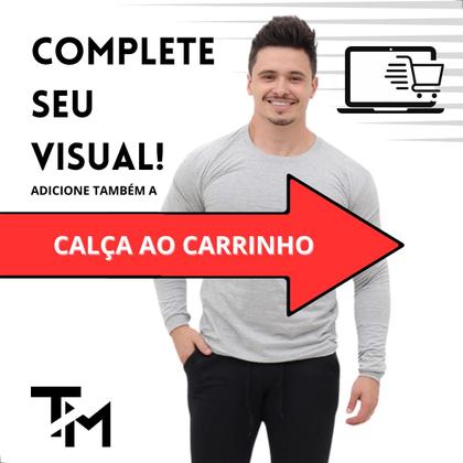 Imagem de Camiseta Manga Longa Masculina em Algodão Casual e Básica Versátil para o Dia a Dia