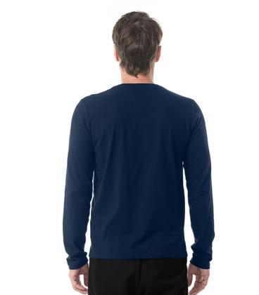 Imagem de Camiseta Manga Longa Meia Malha Diametro Azul