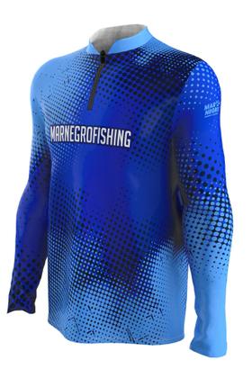 Imagem de Camiseta Mar Negro Peixe Pesca Proteção Solar 50+ Com Luvinha Tucunaré Tamanho Especial G1 G2 G3