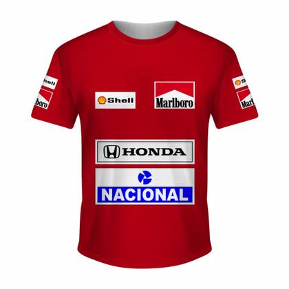 Imagem de Camiseta Masculina Adulto Dry Ayrton Senna Fórmula 1 Nacional