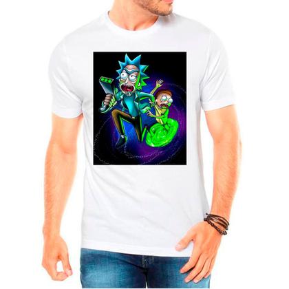 Imagem de Camiseta Masculina Branca Rick and Morty 46