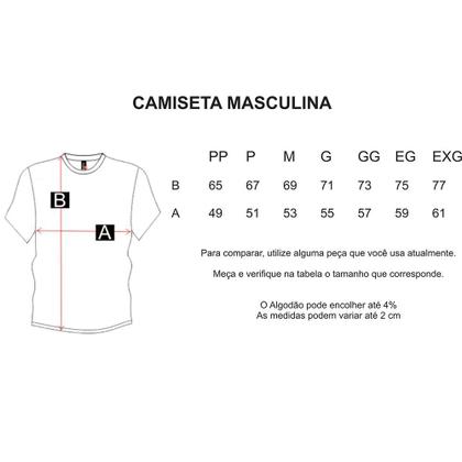 Imagem de Camiseta Masculina Casual Algodão Manga Curta Estampa Cartas