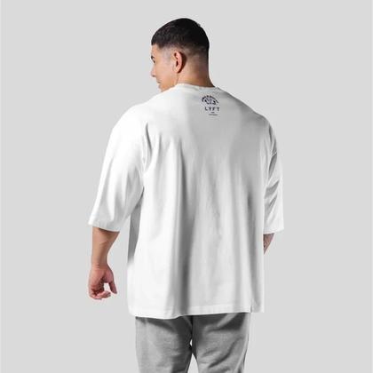 Imagem de Camiseta Masculina de Algodão para Corrida e Academia - Solta e com Impressão