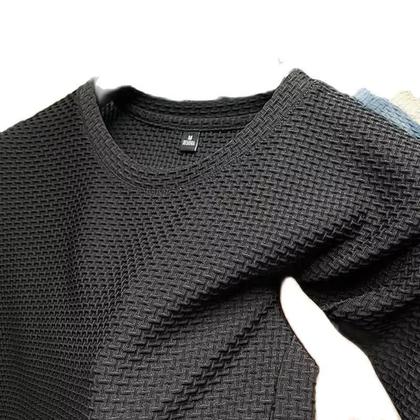 Imagem de Camiseta Masculina de Malha de Bambu Gelada - Manga Curta, Gola Redonda, Verão