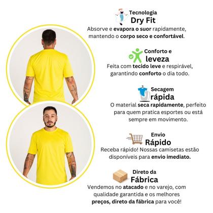 Imagem de Camiseta Masculina Dry Fit da Techamalhas Lisa para academia exercicios em geral