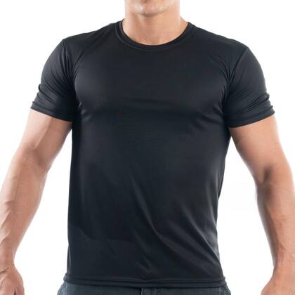 Imagem de Camiseta Masculina Dry Fit Treino Lisa Academia Fitness